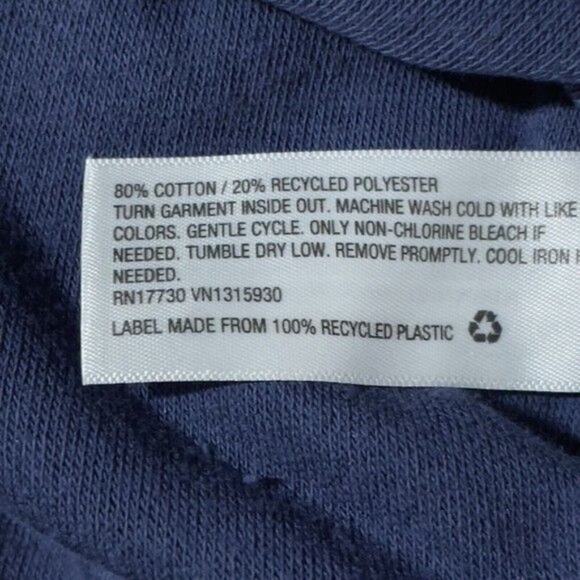 Ava & Viv Tank Women's 1X Plus Size Casual Dark Blue Loop Terry - Picture 8 of 9